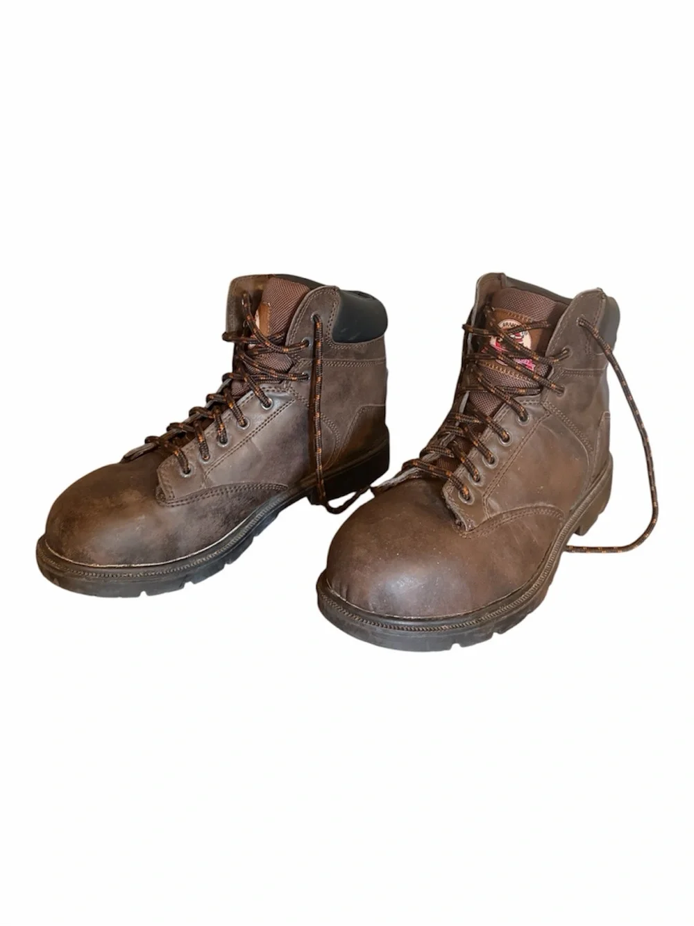 Brahma Brown Leather Work Boots - Men's Durable Lace-Up